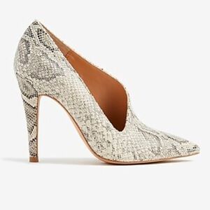 EXPRESS Side Slit Pumps - Snakeskin Pattern Booties